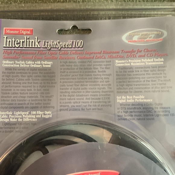 NIP Monster Digital Interlink LightSpeed 100. 1m (3.3ft) - Picture 4 of 5